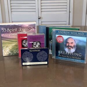 Meditation and Hypnosis CD and Cassette Tape Media Bundle